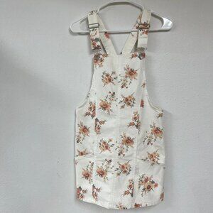 bib overall floral mini dress women’s Small (3-5)